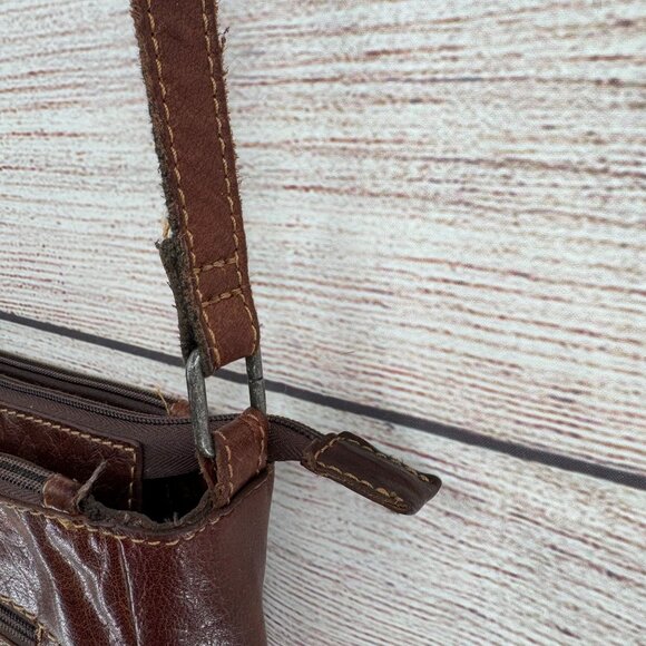 Jack‎ Georges Brown Leather Purse 6 Zippered Pockets - Picture 9 of 16